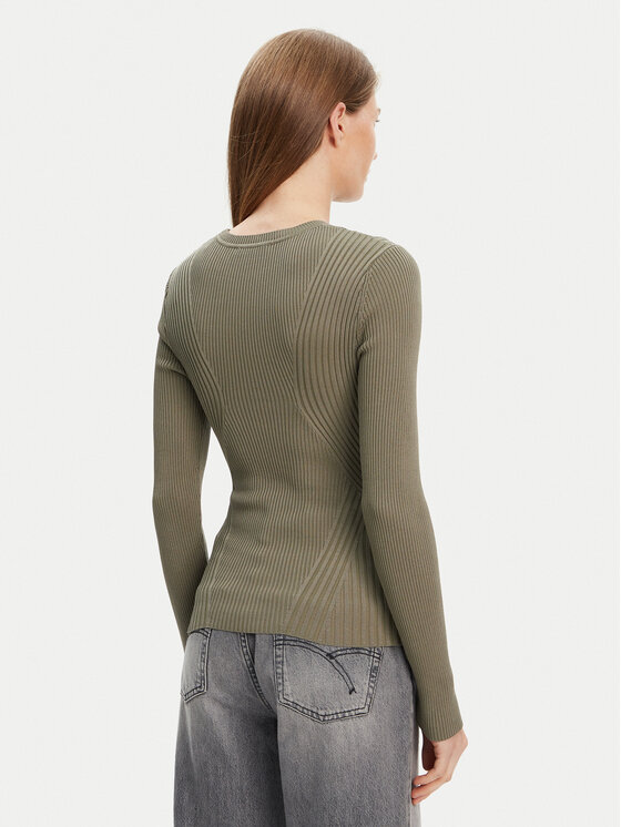 Guess Guess Sweter W5YR08 Z0040 Zielony Regular Fit