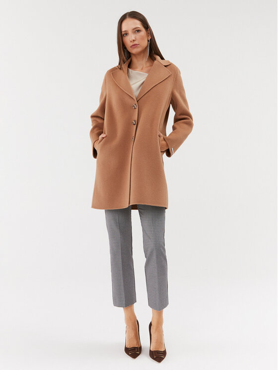 Marella Marella Volneni plašč Betel 2330161138200 Rjava Regular Fit