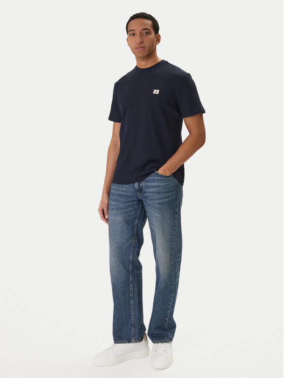 Calvin Klein Jeans Calvin Klein Jeans T-Shirt Waffle Badge LV04RD008G Tmavomodrá Regular Fit