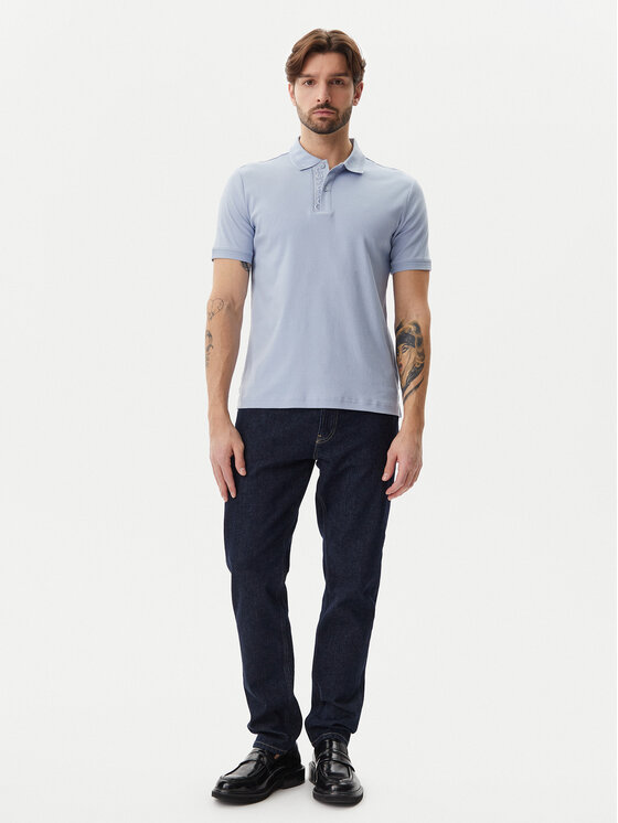 Calvin Klein Calvin Klein Polo K10K114135 Błękitny Regular Fit