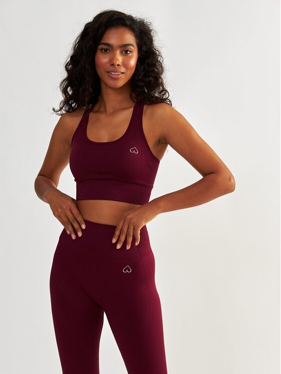 BeShaped BeShaped Biustonosz sportowy Bezszwowy Femme Force Bordowy