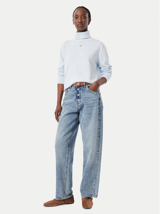 Tommy Jeans Tommy Jeans Golf Essetnial DW0DW23361 Niebieski jasny Relaxed Fit