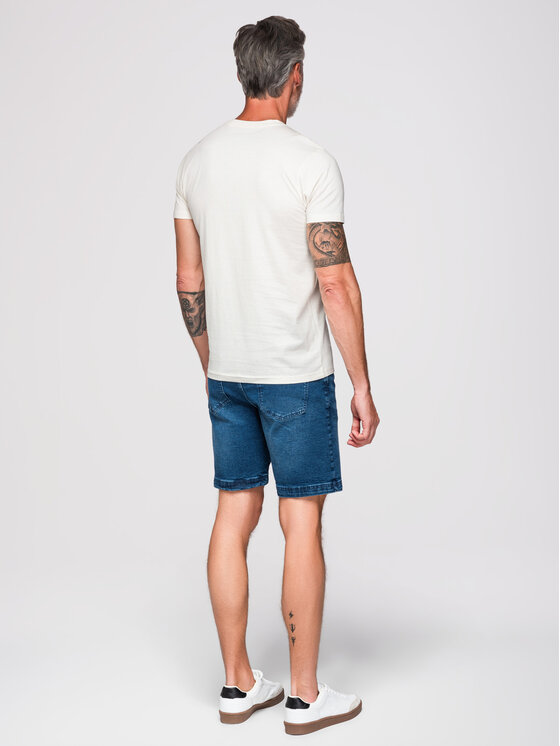 Ombre Ombre T-Shirt OM-TSPT-0259 Biały Regular Fit