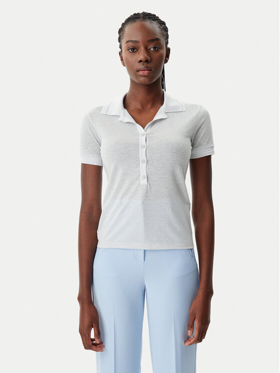 Patrizia Pepe Tricou polo 8K0279/K128-W180 Argintiu Regular Fit