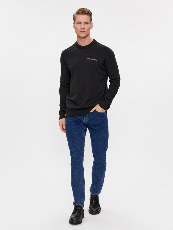 Calvin Klein Jeans Calvin Klein Jeans Sweter Institutional Essential J30J324974 Czarny Regular Fit