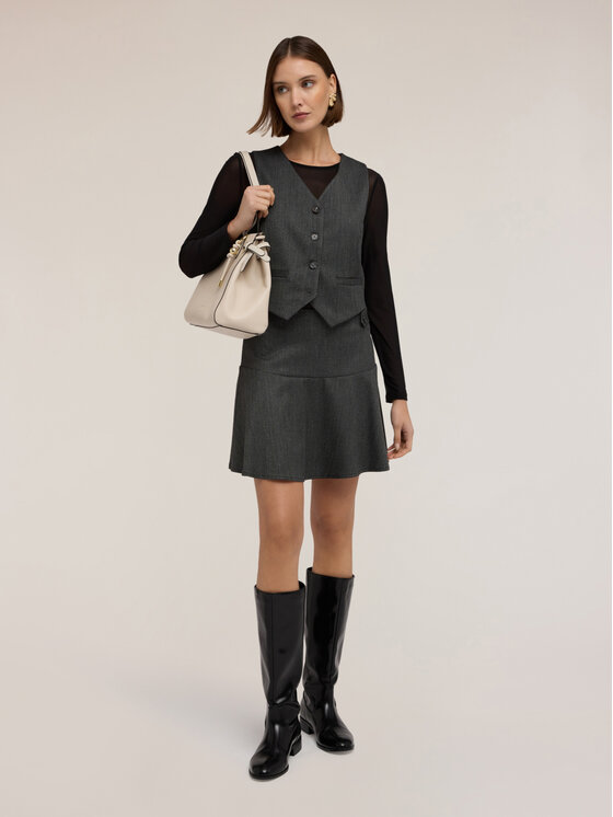 Motivi Motivi Minigonna 1030Q001196N0V3 Grigio A-Line Fit