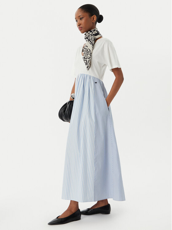 Weekend Max Mara Weekend Max Mara Kasdieninė suknelė Brozno 2515621082 Balta Relaxed Fit
