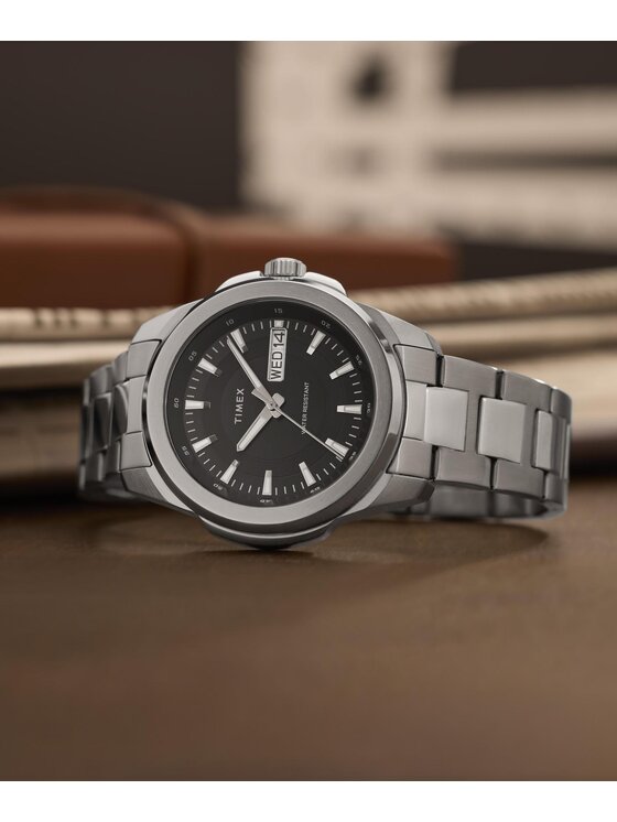 Timex Timex Zegarek TW2Y21000 Srebrny