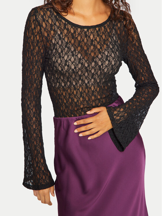 Vila Vila Bodi Kaylee 14101423 Črna Slim Fit