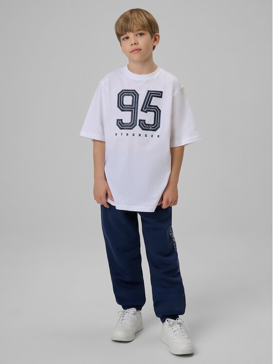 4F 4F T-Shirt 4FJRSS26TTSHM3786-10S Biały Loose Fit