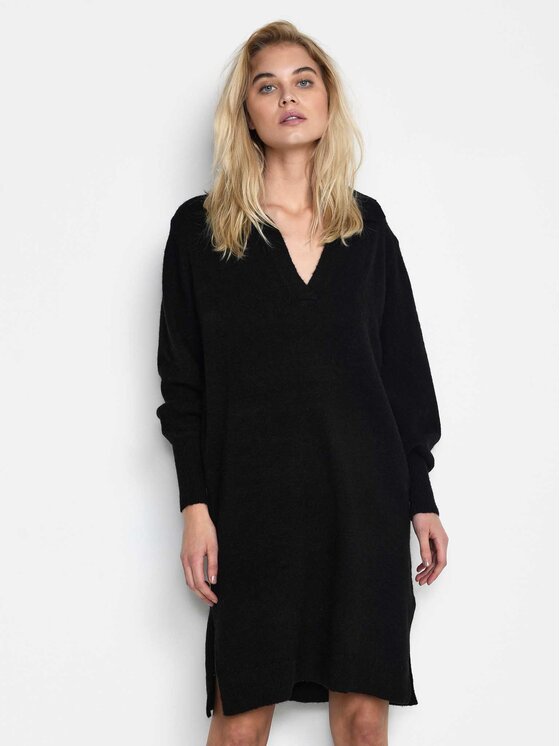Kaffe Kaffe Džemper haljina Wendy 10506869 Crna Relaxed Fit