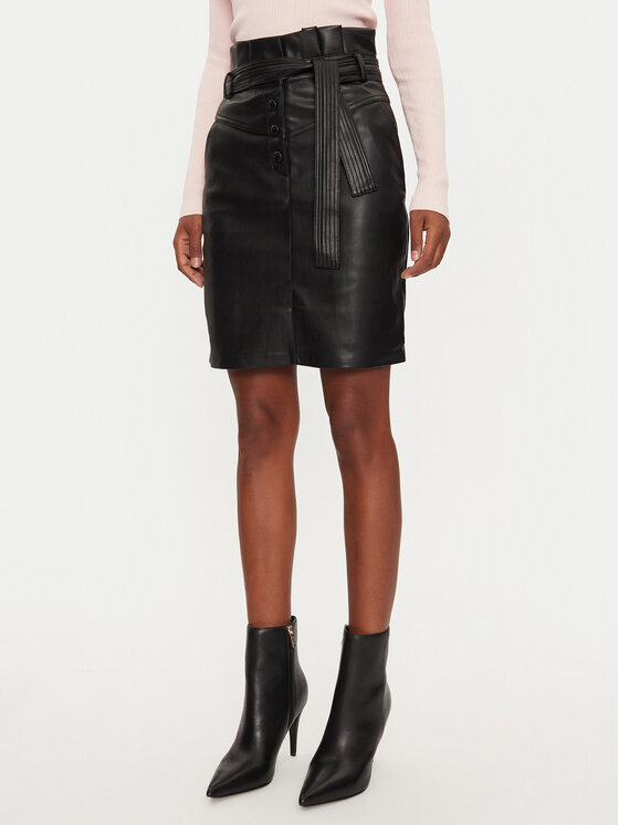 Morgan Morgan Tehisnahast seelik 232-JANI Must Slim Fit