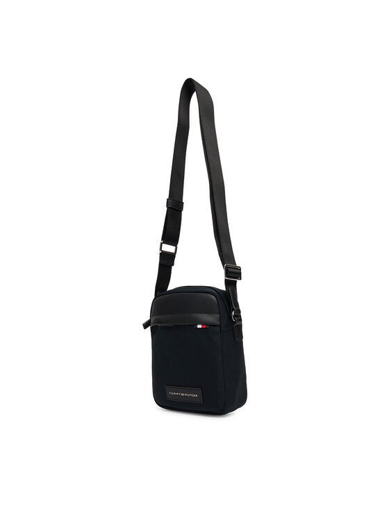 Tommy Hilfiger Tommy Hilfiger Taška cez rameno Th Nylon Mini Reporter AM0AM13618 Čierna