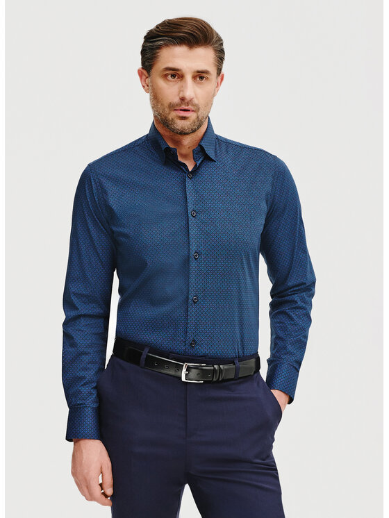 Pako Lorente Pako Lorente Koszula P25SF-1X-044 Niebieski Slim Fit