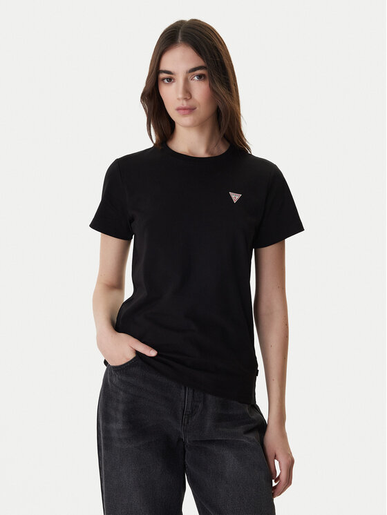 Guess Jeans Guess Jeans Tričko W4YI10 J1314 Čierna Regular Fit