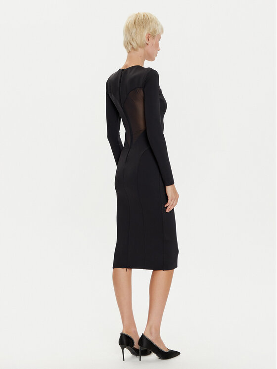 PINKO PINKO Koktejlové šaty 103844 A208 Černá Slim Fit