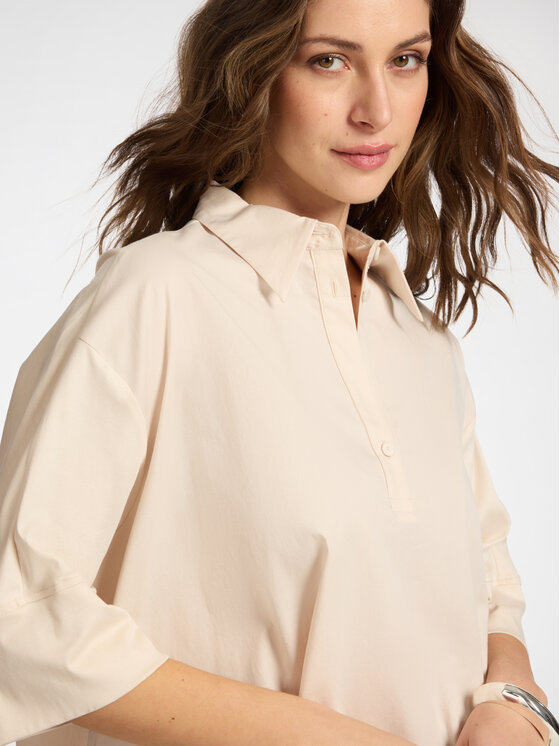 Elena Mirò Elena Mirò Bluzka 2009Z000058N002 Kremowy Boxy Fit