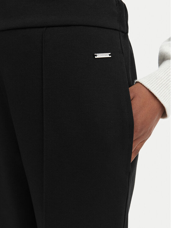 Calvin Klein Calvin Klein Kalhoty z materiálu LV044G210G Černá Wide Leg