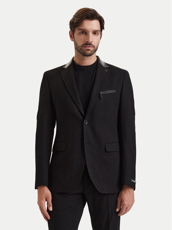 KARL LAGERFELD KARL LAGERFELD Marynarka 155245 564010 Czarny Slim Fit