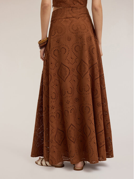 Motivi Motivi Gonna maxi 1255Q001115N022 Marrone Flared Fit