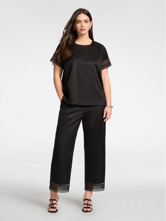Elena Mirò Elena Mirò Bluzka 2163Z000049N033 Czarny Boxy Fit