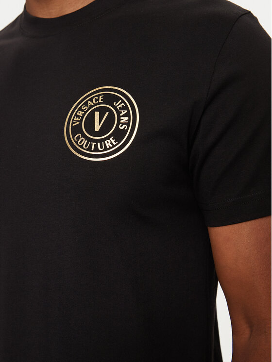 Versace Jeans Couture Versace Jeans Couture T-Shirt 76GAHT02 Černá Regular Fit
