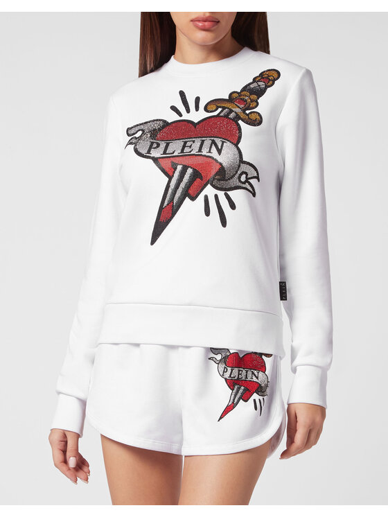 PHILIPP PLEIN PHILIPP PLEIN Bluza 23869 Biały Regular Fit