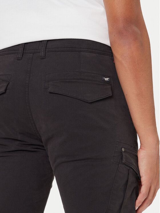 Mustang Mustang Stoffhose Daytona 1016826 Schwarz Slim Fit