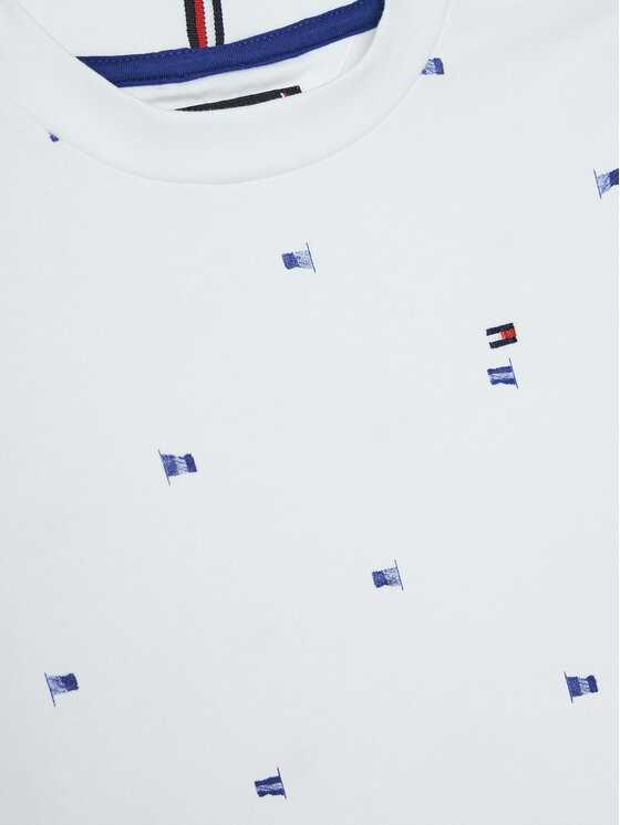Tommy Hilfiger Tommy Hilfiger T-Shirt KB0KB09353 S Biały Regular Fit
