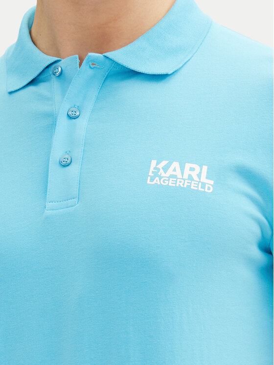 KARL LAGERFELD KARL LAGERFELD Поло 745088 552235 Бірюзовий Regular Fit