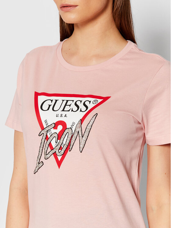 T-shirt Icon W1YI0Y I3Z00 Rosa Regular Fit