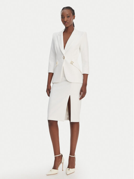 Elisabetta Franchi Elisabetta Franchi Sacou GI-215-61E2-V590 Alb Regular Fit
