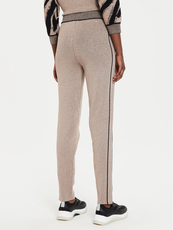 Liu Jo Sport Liu Jo Sport Úpletové kalhoty TF4104 MS49I Zlatá Regular Fit