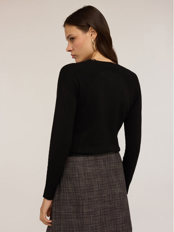 Motivi Motivi Cardigan M363W003524N033 Nero Regular Fit