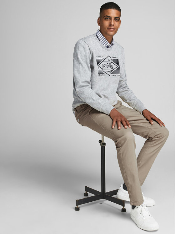 Jack & Jones Jack & Jones Medžiaginės kelnės Marco Dave 12174307 Smėlio Slim Fit