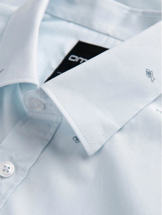 Ombre Ombre Koszula OM-SHCS-0156 Błękitny Regular Fit