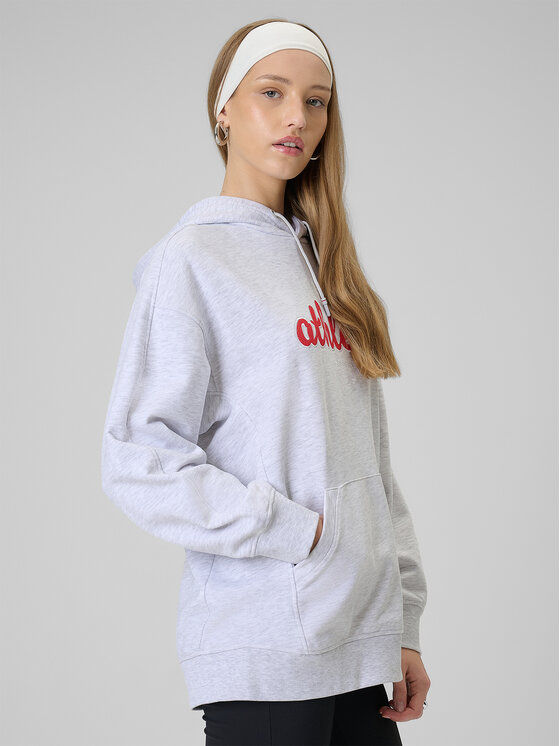 4F 4F Bluza SPORTS CLUB Szary jasny Loose Fit