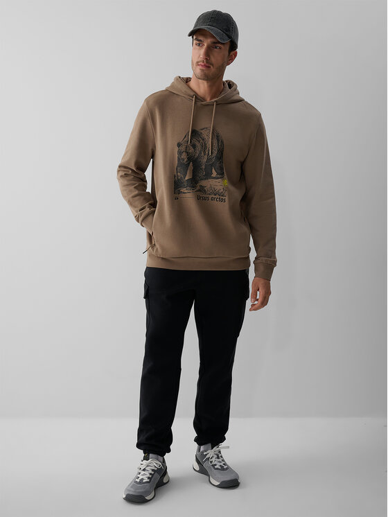 4F 4F Bluza OVERLAND Beżowy Regular Fit