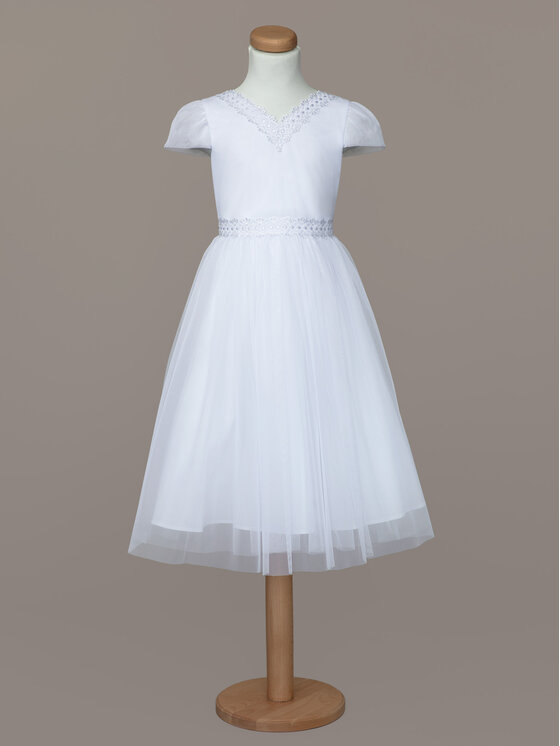 SLY SLY Sukienka 4SM-06A Biały Comfortable Fit