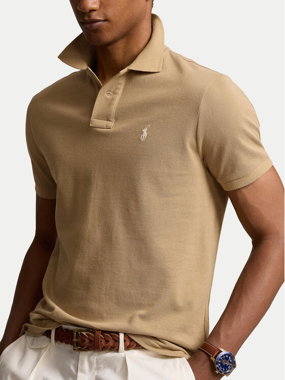 Polo Ralph Lauren Polo Ralph Lauren Тениска с яка и копчета 710534735379 Бежов Regular Fit
