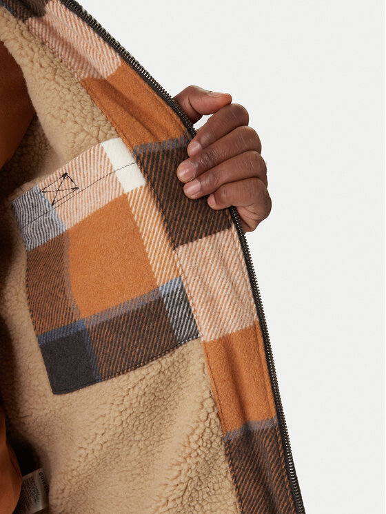 Quiksilver Quiksilver Demisezoninė striukė Dna Sherpa Harrington EQYJK04201 Ruda Regular Fit