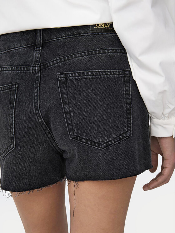 ONLY ONLY Szorty jeansowe Jaci 15314430 Czarny Loose Fit