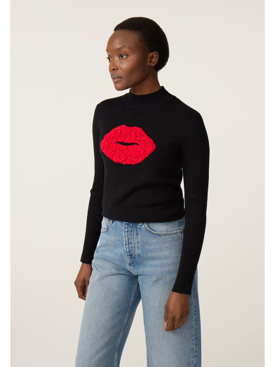 Fabienne Chapot Fabienne Chapot Sweter 6757-509-173 Czarny Regular Fit