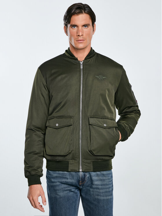BIG STAR BIG STAR Kurtka zimowa GETNEW Zielony Basic Fit