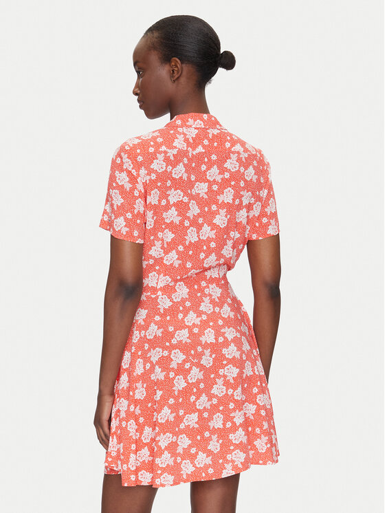Tommy Jeans Tommy Jeans Rochie tip cămașă DW0DW21353 Portocaliu Relaxed Fit