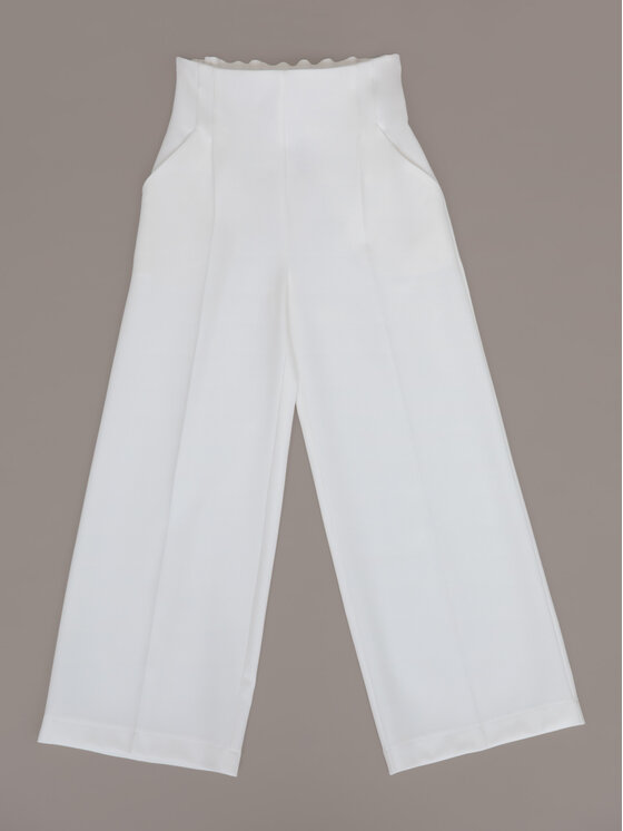 SLY SLY Spodnie materiałowe 5SM-23 Écru Comfortable Fit