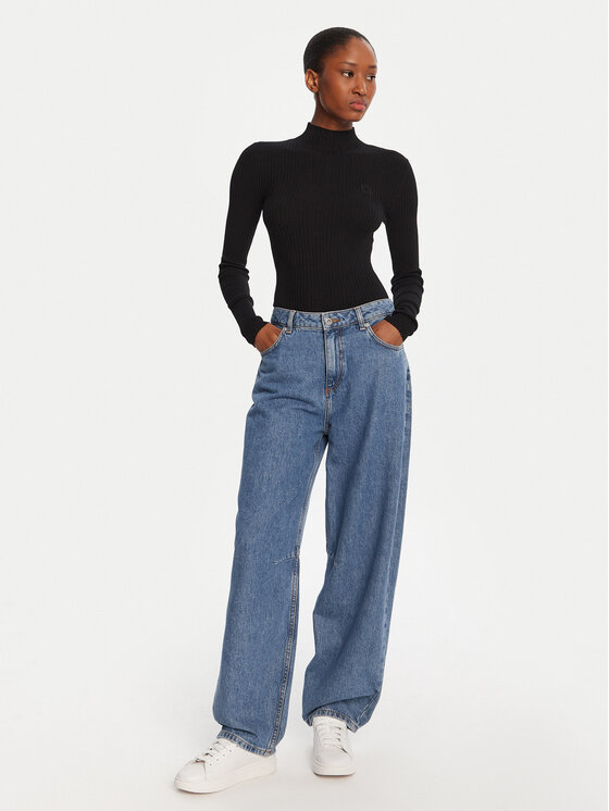 HUGO HUGO Sweter Sarmie_B 50522578 Czarny Slim Fit