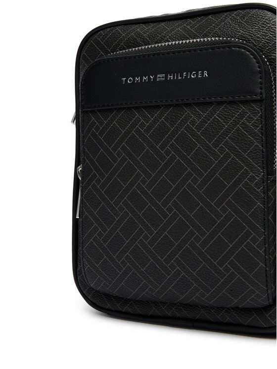 Tommy Hilfiger Tommy Hilfiger Мъжка чантичка Th Flag Monogram Mini Reporter AM0AM14138 Черен