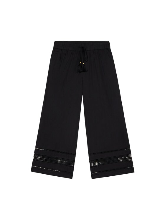 Oltre Oltre Pantaloni di tessuto P264J002329N033 Nero Baggy Fit