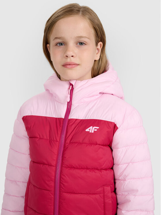4F 4F Kurtka puchowa OUTERWEAR Różowy Regular Fit